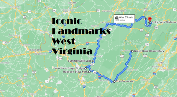 This Epic Road Trip Leads To 7 Iconic Landmarks In West Virginia