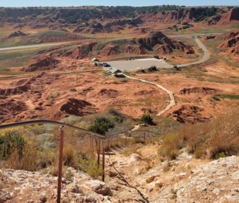 Take A Steep Staircase To An Oklahoma Overlook That Leads To Magical Views In The Middle Of Nowhere