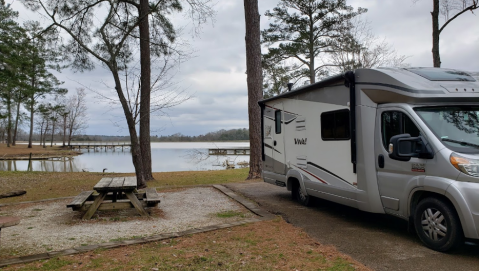 There's A Lake Hiding In A Mississippi Forest Where You Can Camp Year-Round