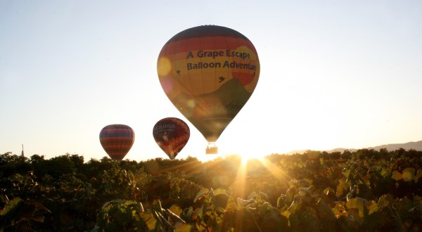 Take A Scenic Hot Air Balloon Ride Over The Wine Country Of Southern California