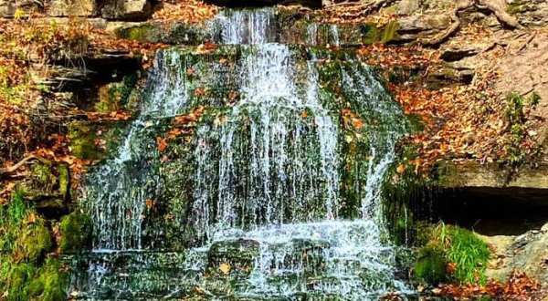 Iowa’s Most Easily Accessible Waterfall Is Hiding In Plain Sight At The Spook Cave Campground