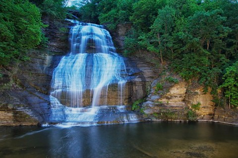 New York's Most Easily Accessible Waterfall Is Hiding In Plain Sight Right In Town