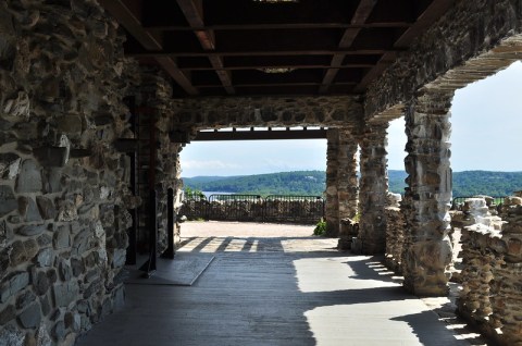 Take A Meandering Staircase To A Connecticut Overlook On The Balcony Of An Old Stone Castle
