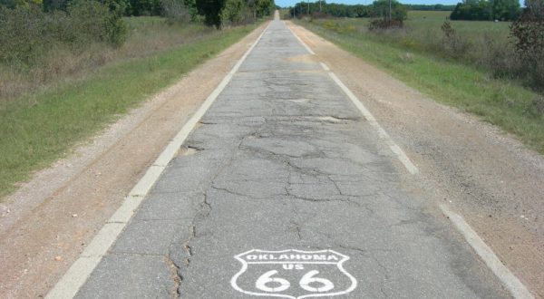 We Bet You Didn’t Know That Oklahoma Is Home To One Of The Only Route 66 Sidewalk Highways In North America