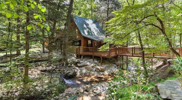 The Whole Family Will Love A Visit To This Adorable Creekside Cabin In Arkansas