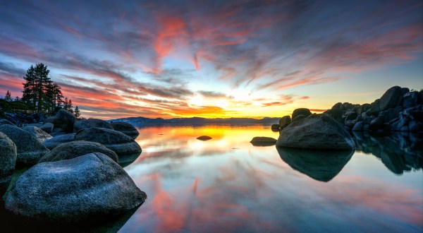 Watch The Sunrise Or Sunset At Sand Harbor Beach, A Unique Boulder Laced Haven In Nevada