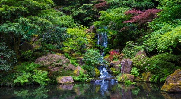Oregon’s Most Easily Accessible Waterfall Is Hiding In Plain Sight At The Portland Japanese Garden