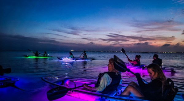 Take A Glow-In-The-Dark Nighttime Kayak Tour For An Unforgettable Texas Coast Adventure