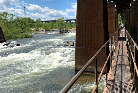Walk Over White-Water Rapids When You Take The James River Pipeline Walkway In Virginia