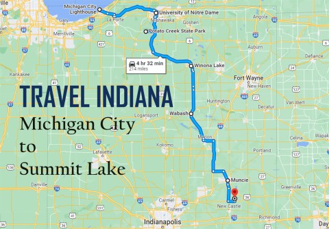This Indiana Road Trip Takes You From The Shores Of Lake Michigan To The Shores of Summit Lake