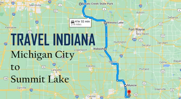 This Indiana Road Trip Takes You From The Shores Of Lake Michigan To The Shores of Summit Lake