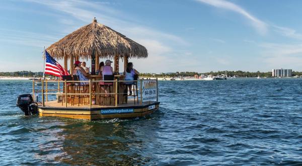 Turn Alabama’s Gulf Coast Waters Into Your Own Oasis By Renting A Motorized Tiki Bar