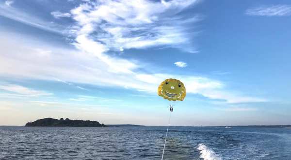 Take A Scenic Parasail Ride Over The Ocean And Beaches Of Rhode Island