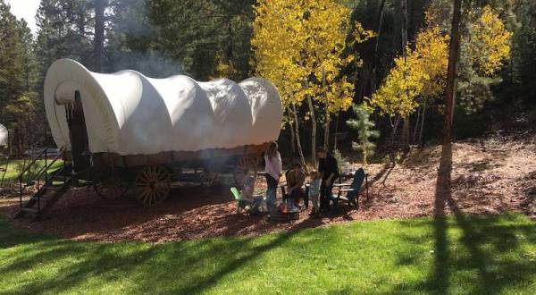 Whispering Pines Covered Wagon Resort In Utah Lets You Glamp In Style