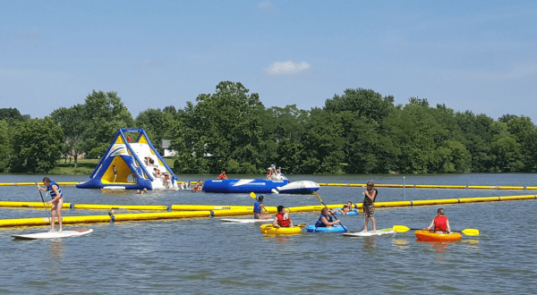 Plan A Visit To This Inflatable Water Park In Pine Lakes, Illinois