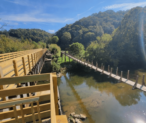 Locals Love The Mendota Trail, A Converted Rail Trail In Virginia That Features A Swinging Bridge