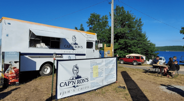Order Some Of The Best Fish And Chips In Michigan At Cap’n Ron’s, A Waterfront Food Truck