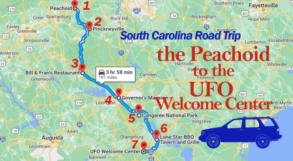 This South Carolina Road Trip Takes You From The Peachoid To The UFO Welcome Center