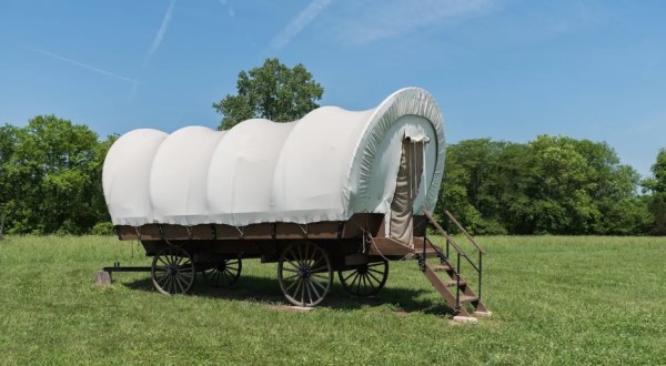 Channel Your Inner Pioneer When You Spend The Night At This Covered Wagon Campground In Marthasville, Missouri
