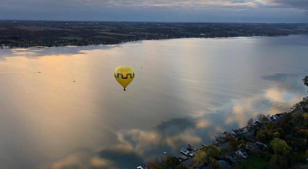 Take A Scenic Hot Air Balloon Ride Over The Forests And Finger Lakes Of New York