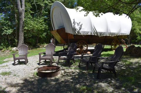 Channel Your Inner Pioneer When You Spend The Night At This Covered Wagon Campground In New Jersey