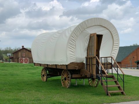 Channel Your Inner Pioneer When You Spend The Night At This Covered Wagon Campground In Canton, Texas