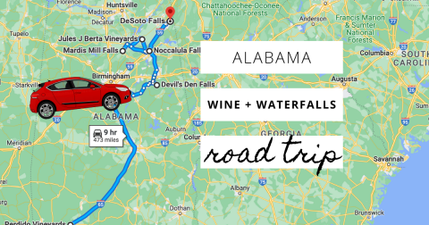 Explore Alabama's Best Waterfalls And Wineries On This Multi-Day Road Trip