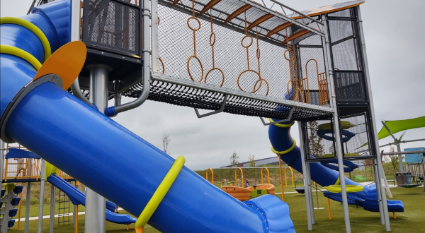 This Family-Friendly Park In Indiana Has A Splash Pad, Epic Playgrounds, A Field House, And More