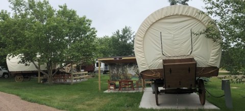 Channel Your Inner Pioneer When You Spend The Night At This Covered Wagon Campground In Isanti, Minnesota