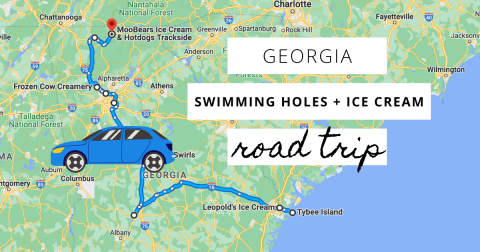 Explore Georgia's Best Swimming Spots And Ice Cream Shops On This Epic Road Trip