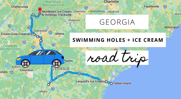 Explore Georgia’s Best Swimming Spots And Ice Cream Shops On This Epic Road Trip