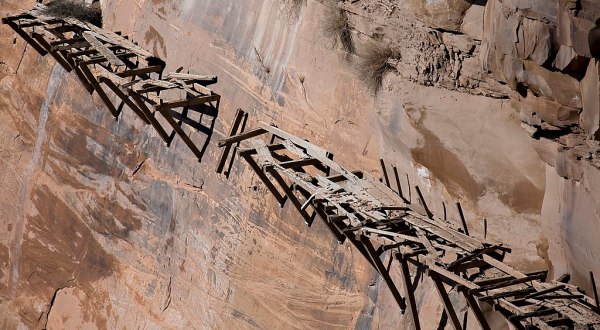 Built On The Side Of A Cliff, Colorado’s Hanging Flume Was A True Feat Of Engineering