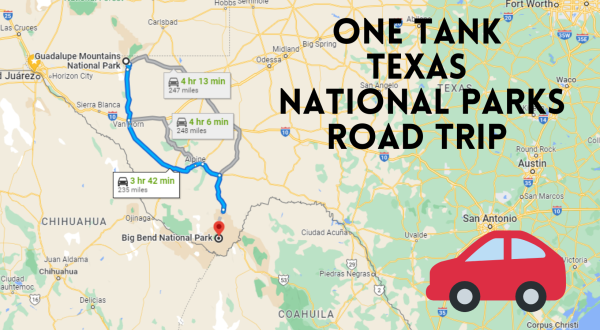 Visit 2 National Parks On Just One Tank Of Gas On This Incredible Texas Road Trip