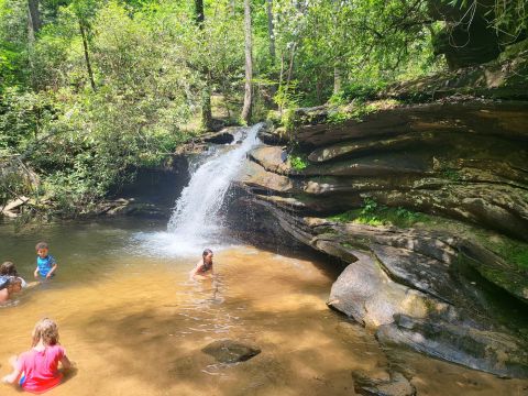 You'll Want To Spend The Entire Day At This Gorgeous Waterfall Swimming Hole In A South Carolina Park