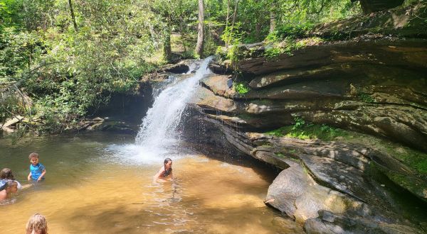 You’ll Want To Spend The Entire Day At This Gorgeous Waterfall Swimming Hole In A South Carolina Park