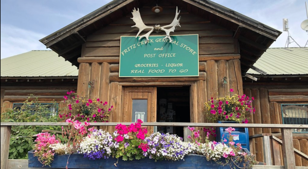 The Middle-Of-Nowhere General Store With Some Of The Sandwiches In Alaska