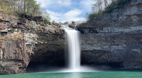Paddle To A Towering Waterfall Surrounded By A Canyon In Alabama
