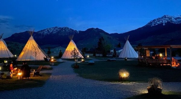 For $369 A Night, You Can Stay In A Tipi Outside Of The North Yellowstone National Park Entrance in Montana