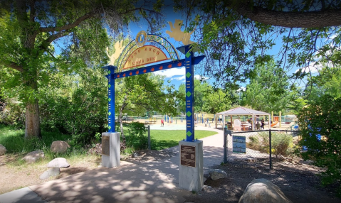 This Family-Friendly Park In Nevada Has A Park Train, Rose Garden, Biking Trails And More