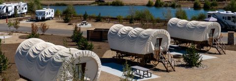 Channel Your Inner Pioneer When You Spend The Night At This Covered Wagon Campground In Granby, Colorado