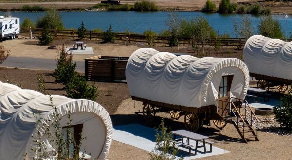 Channel Your Inner Pioneer When You Spend The Night At This Covered Wagon Campground In Granby, Colorado