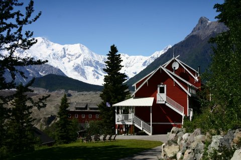 With A Front Row Seat To Glacier Views In Alaska, Kennicott Glacier Lodge Is The Perfect Spot To Grab A Drink On A Hot Day