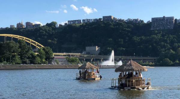 You Can Cruise Around The Allegheny River On This Floating Tiki Bar In Pennsylvania