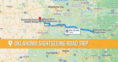 This Oklahoma Road Trip Takes You From The Shores Of Broken Bow To The Wichita Mountains