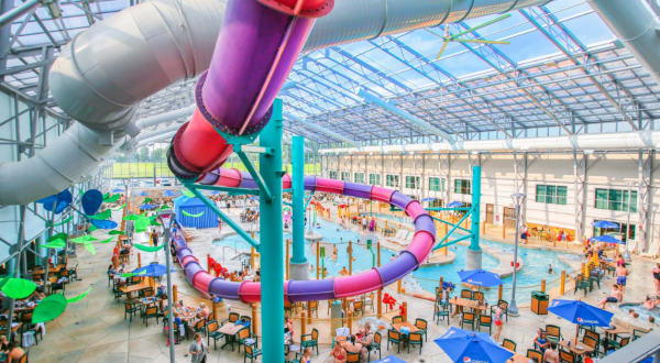 This 50,000 Square-Foot Waterpark In Michigan With Its Own Six-Story Slide Will Make Your Summer Epic