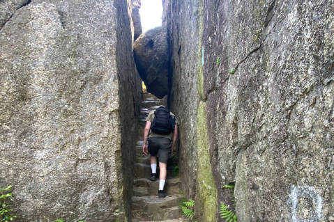 Climb A Natural Rock Staircase Into The Clouds On The Old Rag Trail In Virginia's Blue Ridge Mountains