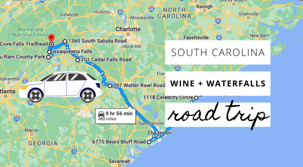 Explore South Carolina’s Best Waterfalls And Wineries On This Multi-Day Road Trip
