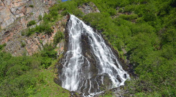 Experience Keystone Canyon Waterfalls, Some Of The Most Majestic In Alaska, Without Getting Out Of Your Car