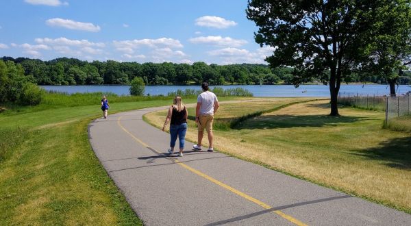 Take A Paved Loop Trail Around This Scenic Michigan Lake For A Peaceful Adventure
