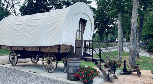 Stay The Night In An Old-Fashioned Covered Wagon At Horse Cave In Kentucky